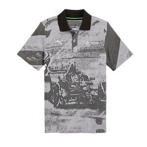 NWT Puma Mercedes AMG Petronas F1 Racing Team Jacquard Polo Shirt